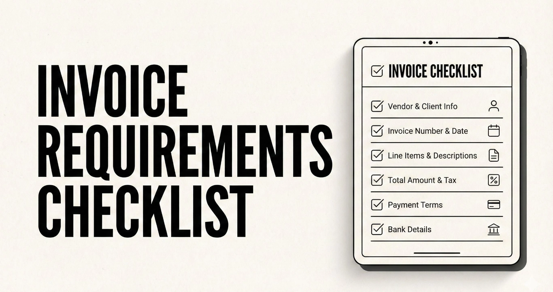 Invoice Requirements Checklist