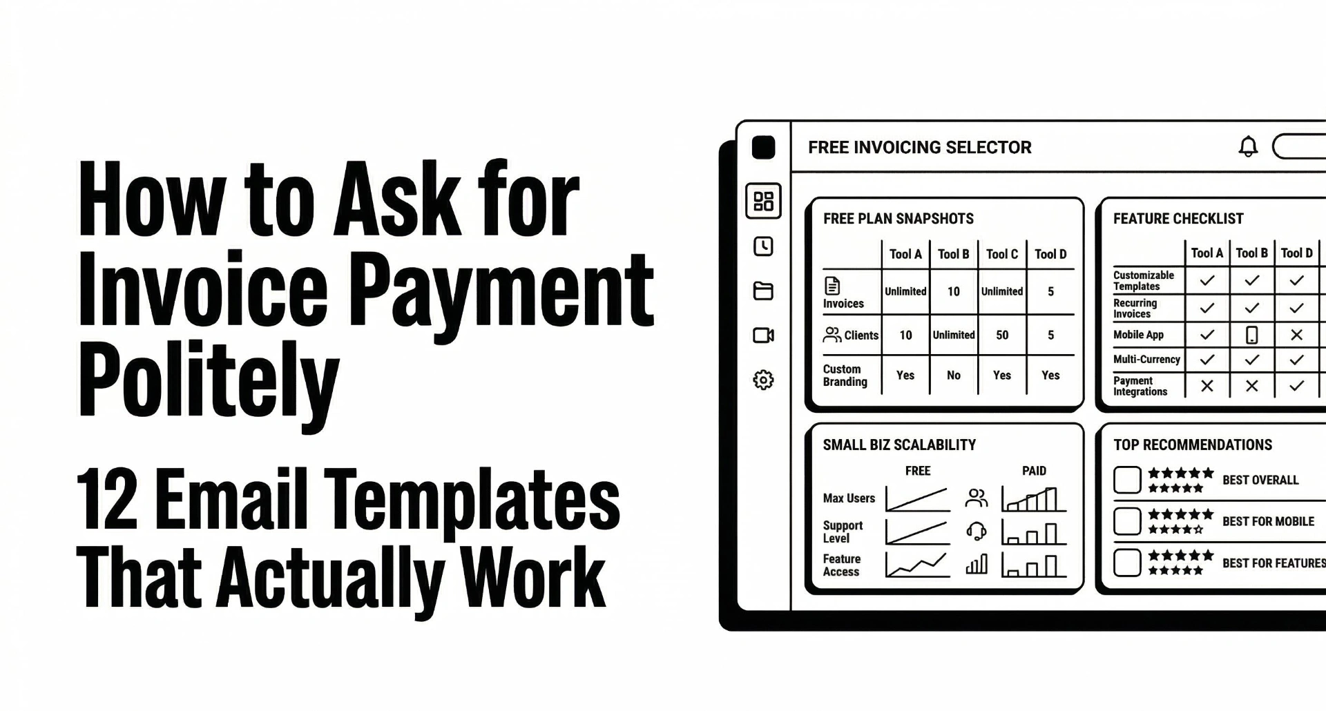 Freelancer composing a polite invoice payment request email on a laptop